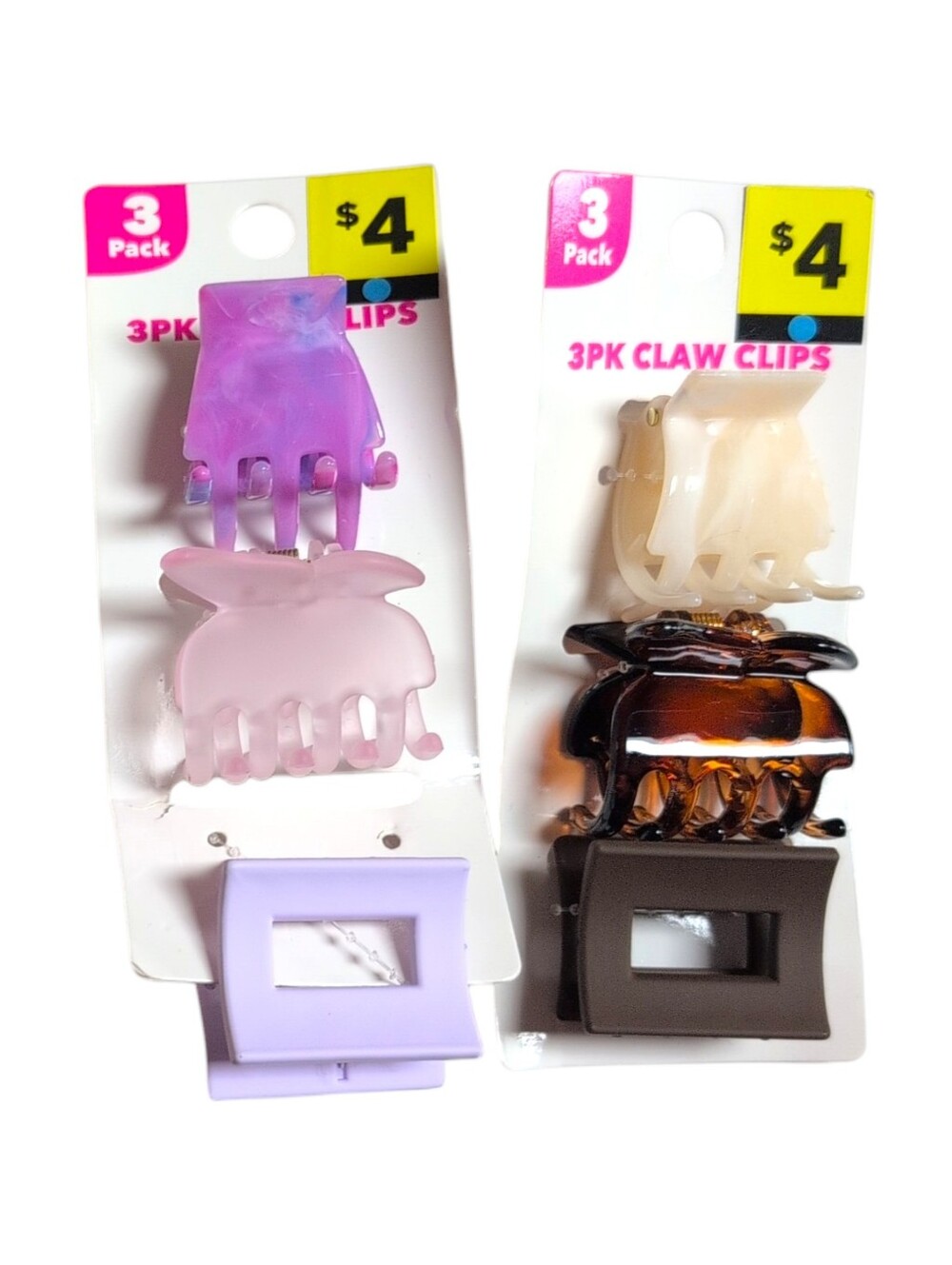 NWT 2 Packs Of 3 Claw Hair Clips